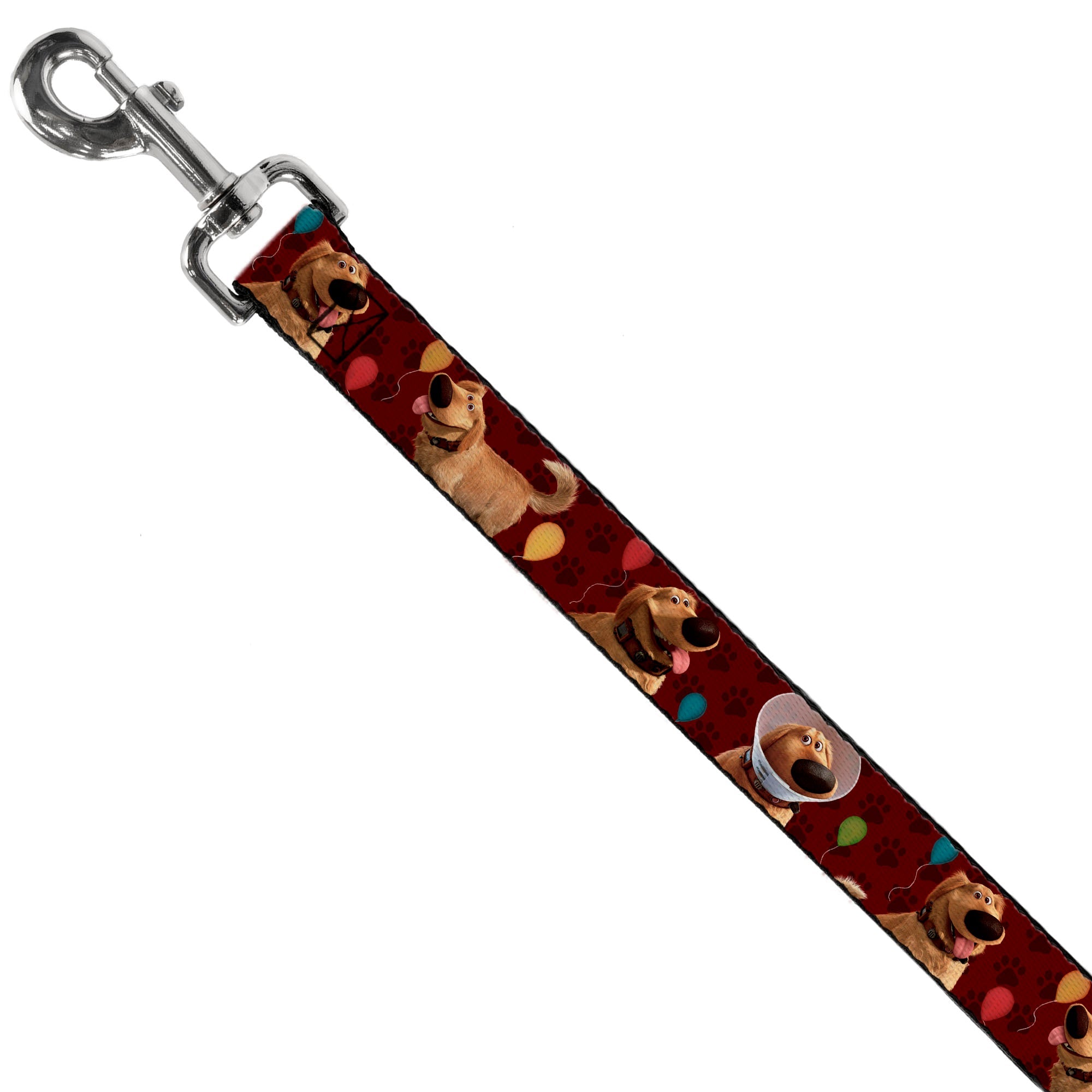 Dog Leash - Dug 4-Poses/Balloons/Paw Print Reds