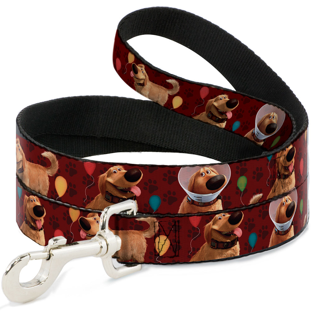 Dog Leash - Dug 4-Poses/Balloons/Paw Print Reds 