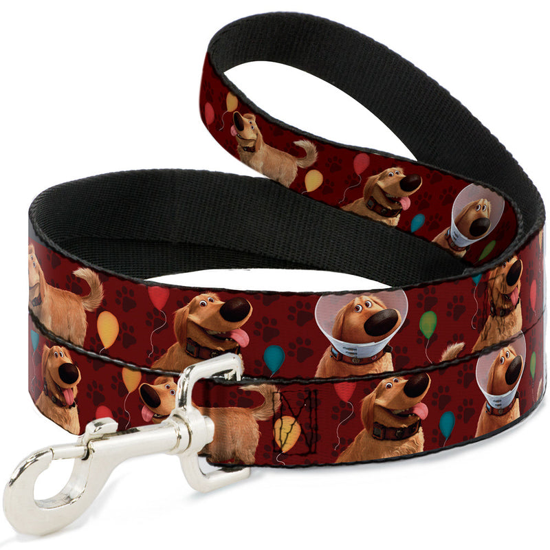Dog Leash - Dug 4-Poses/Balloons/Paw Print Reds 