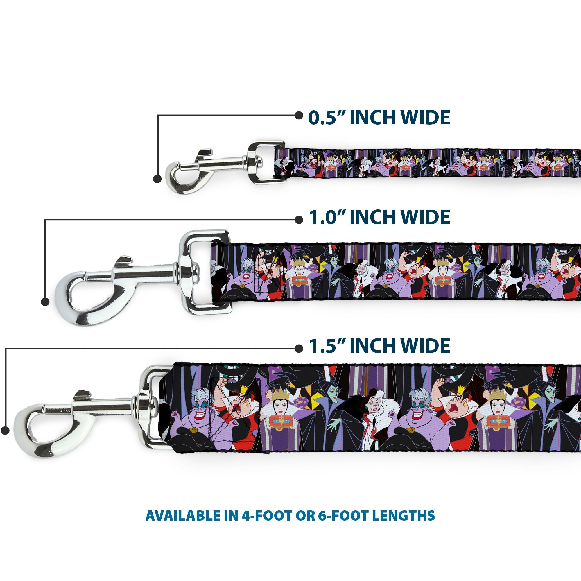 Dog Leash - 5-Disney Villains Stacked