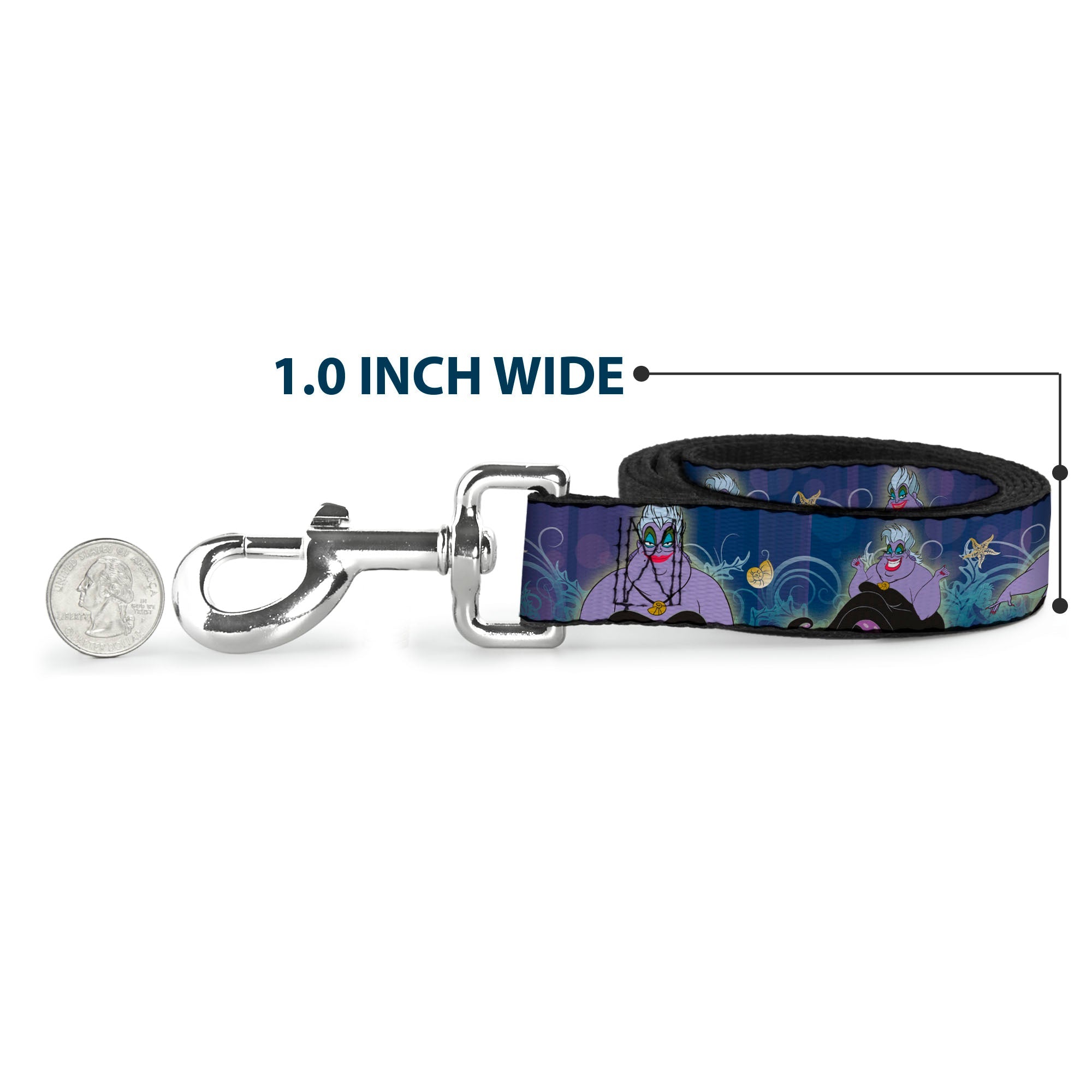 Dog Leash - Ursula 4-Poses/Shells/Ivy/Bubbles Purples/Blues