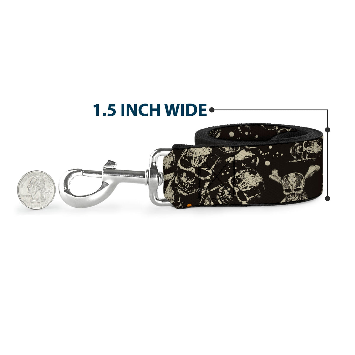 Dog Leash - Jack 10-Expressions Staggered Black
