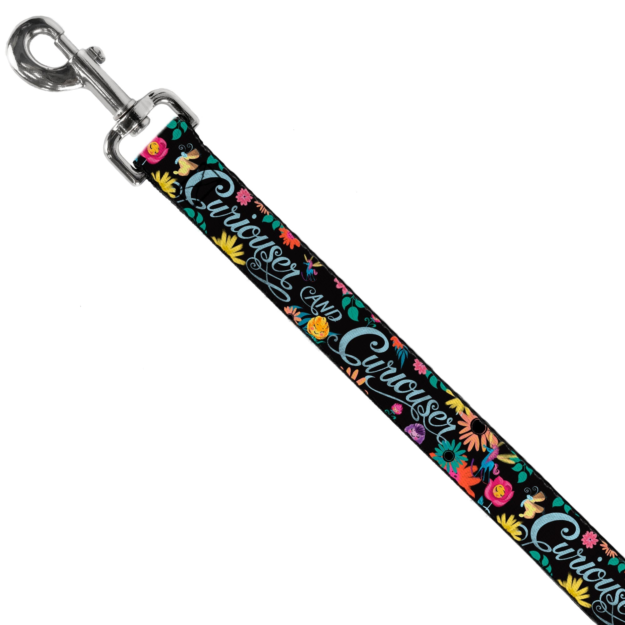 Dog Leash - CURIOUSER AND CURIOUSER/Flowers of Wonderland Collage