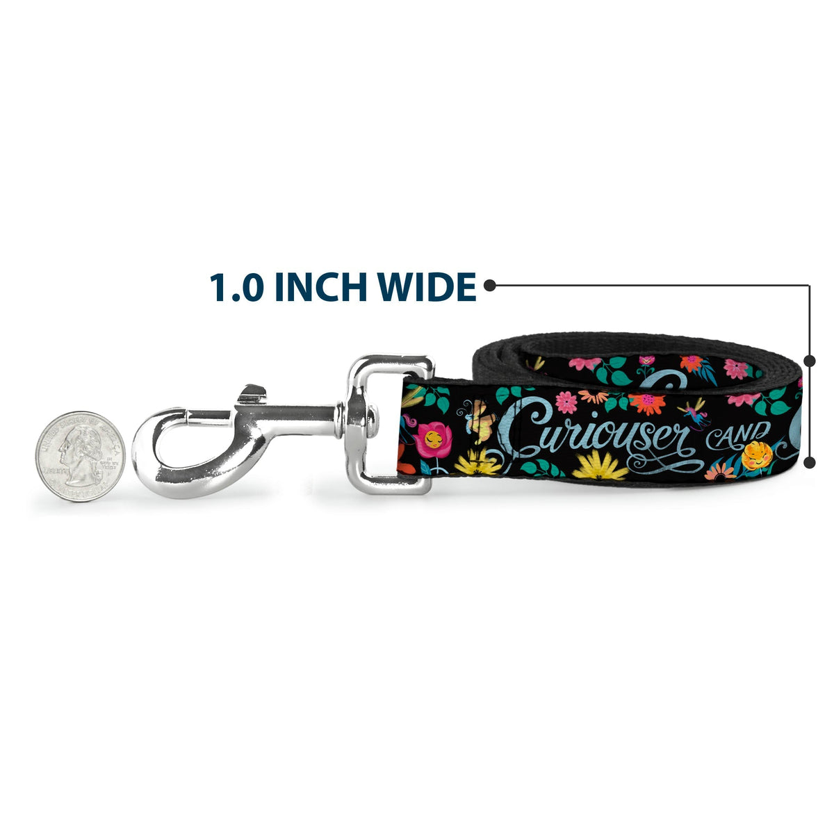 Dog Leash - CURIOUSER AND CURIOUSER/Flowers of Wonderland Collage