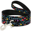 Dog Leash - CURIOUSER AND CURIOUSER/Flowers of Wonderland Collage