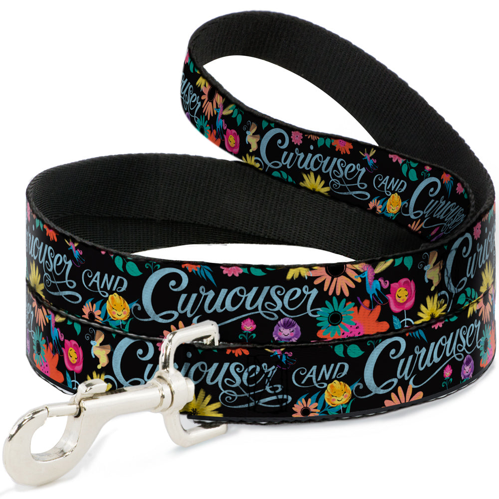 Dog Leash - CURIOUSER AND CURIOUSER/Flowers of Wonderland Collage