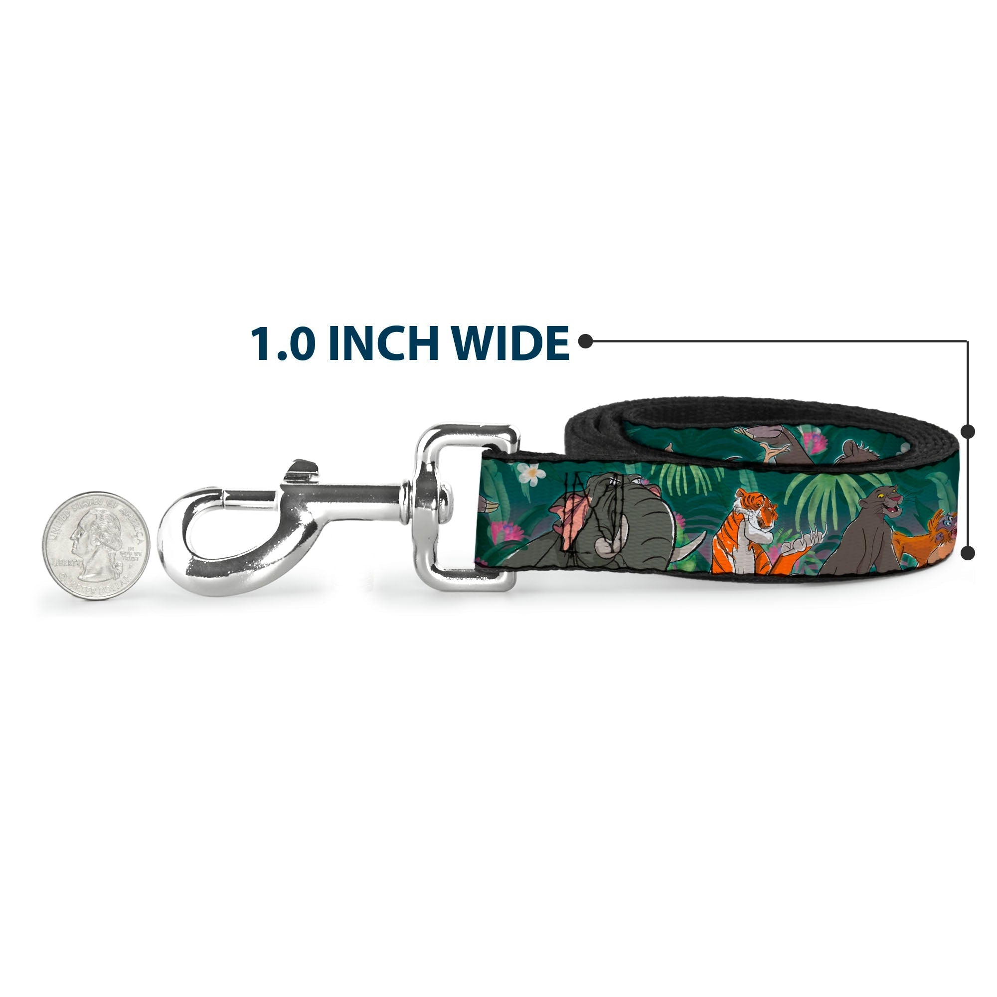 Dog Leash - The Jungle Book 8-Character Group Greens