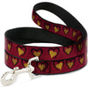 Dog Leash - Alice in Wonderland Queens Hearts Reds/Black/Gold