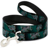 Dog Leash - Cheshire Cat 4-Poses Checkers Teal/Black