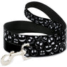 Dog Leash - Jack Outline Expressions Scattered Black/White