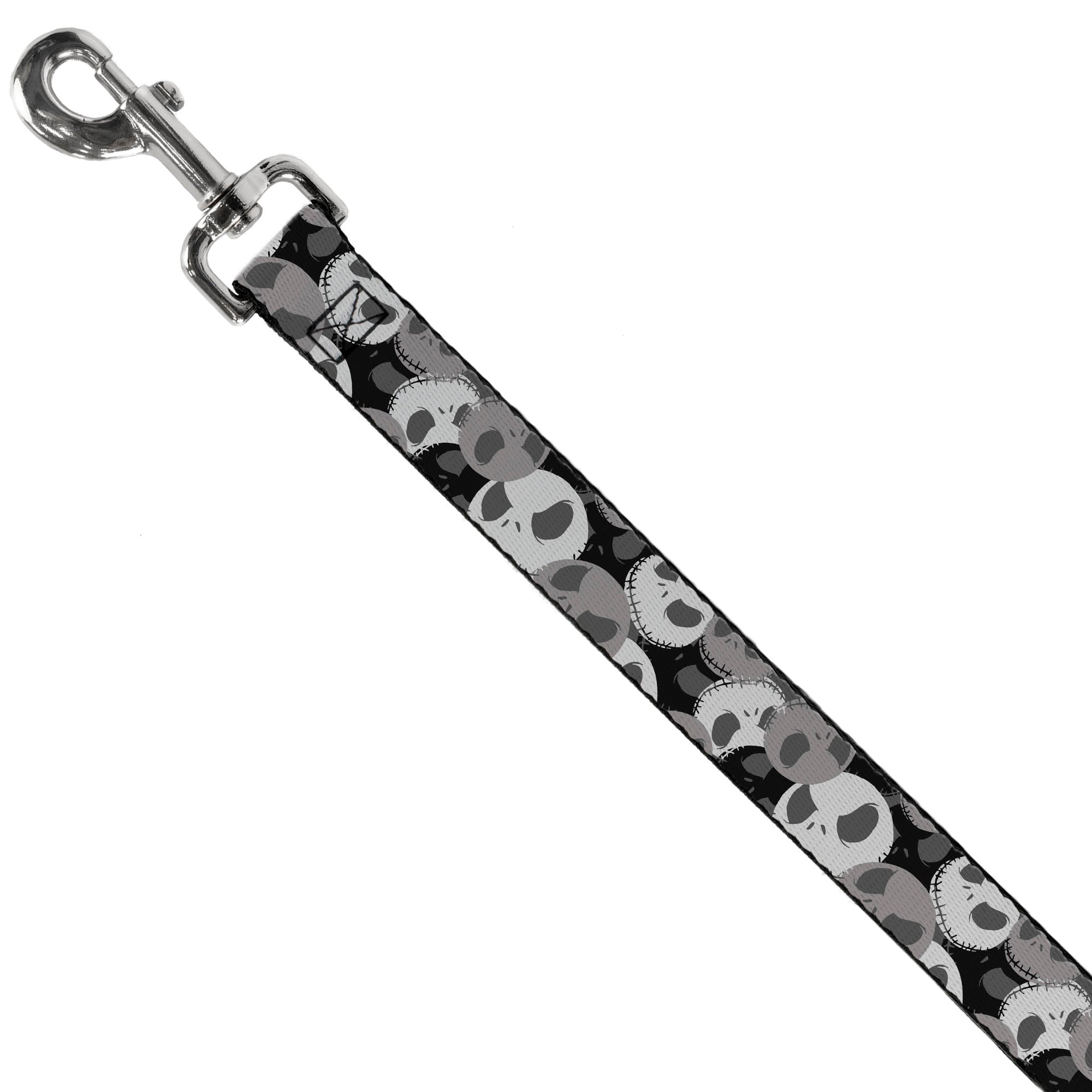 Dog Leash - Nightmare Before Christmas Jack Expression Stacked Black/Grays