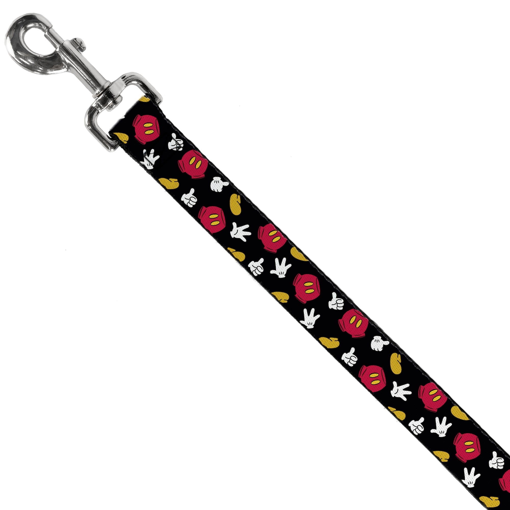 Dog Leash - Mickey Mouse Costume Elements Scattered Black