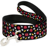 Dog Leash - Mickey Mouse Costume Elements Scattered Black