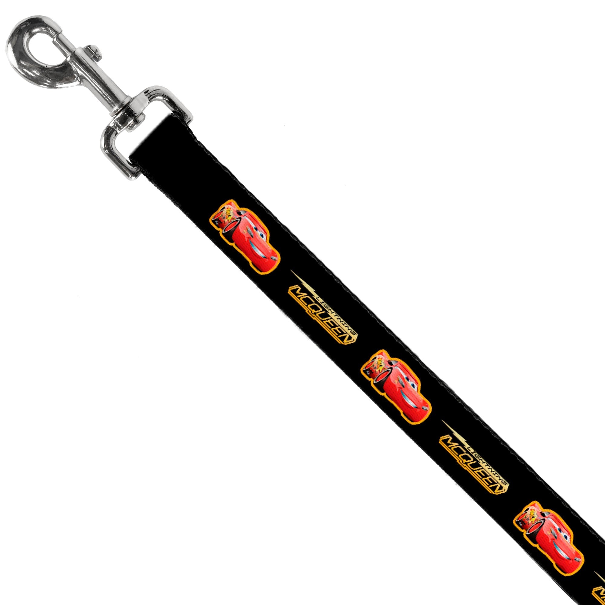 Dog Leash - Cars 3 LIGHTNING MCQUEEN Pose/Bolt Black/Yellows 