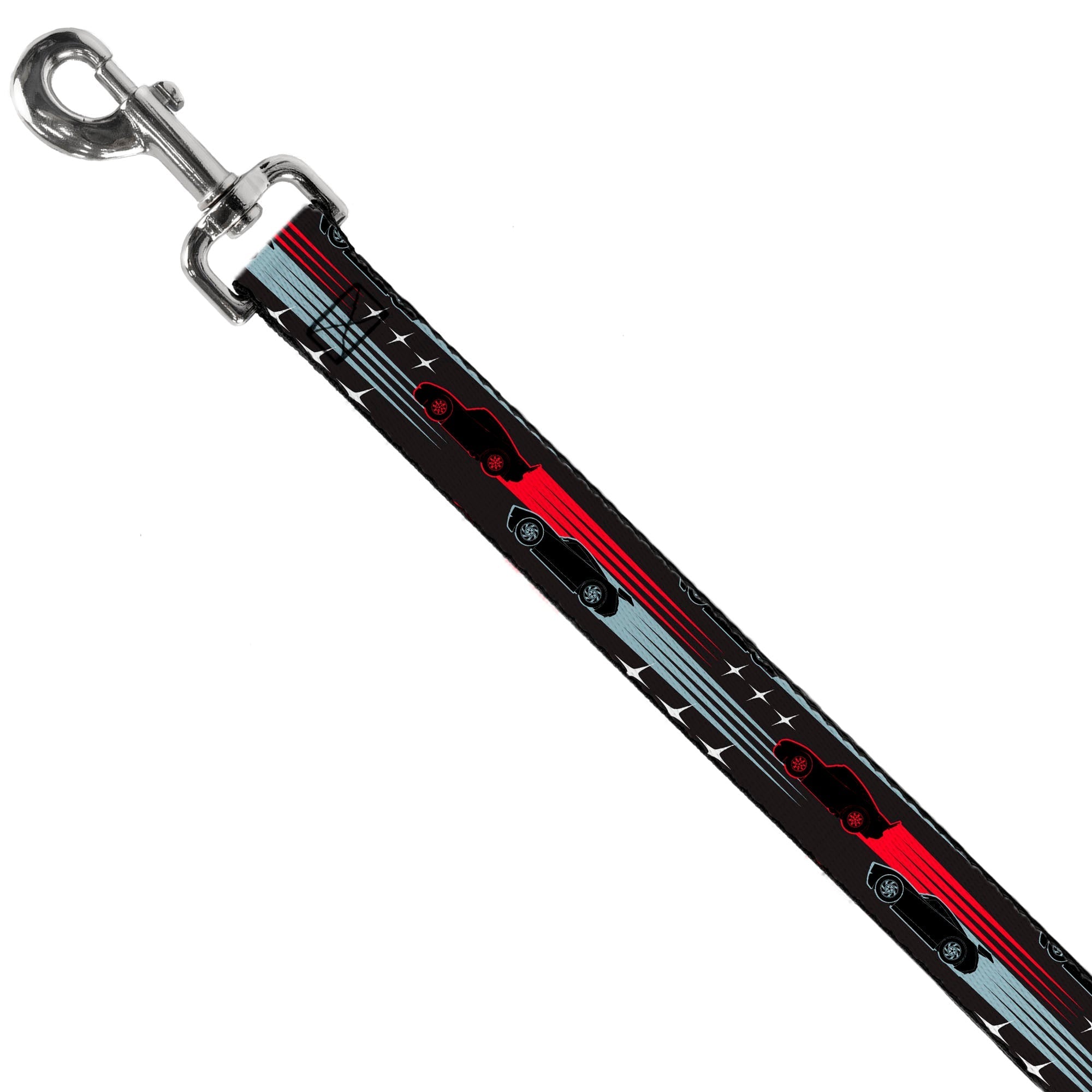 Dog Leash - Cars 3 Cars Stripes/Stars Grays/Blues/Reds 