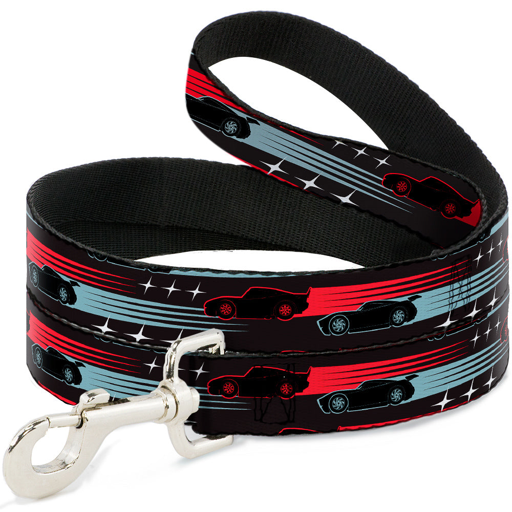 Dog Leash - Cars 3 Cars Stripes/Stars Grays/Blues/Reds 