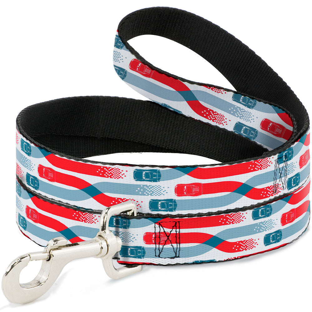 Dog Leash - Cars 3 Cars Crossing White/Blues/Reds 