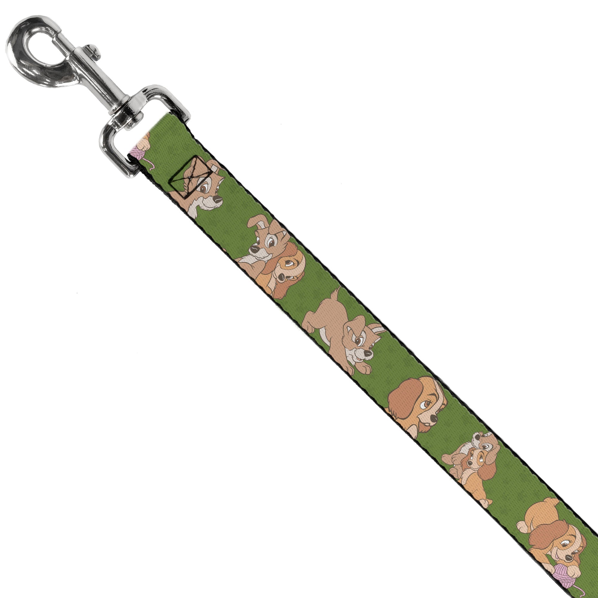 Dog Leash - Lady and Tramp 6-Poses Olive Green 