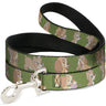 Dog Leash - Lady and Tramp 6-Poses Olive Green
