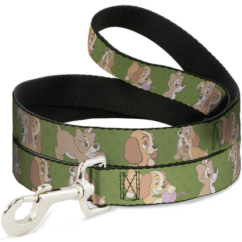 Dog Leash - Lady and Tramp 6-Poses Olive Green 