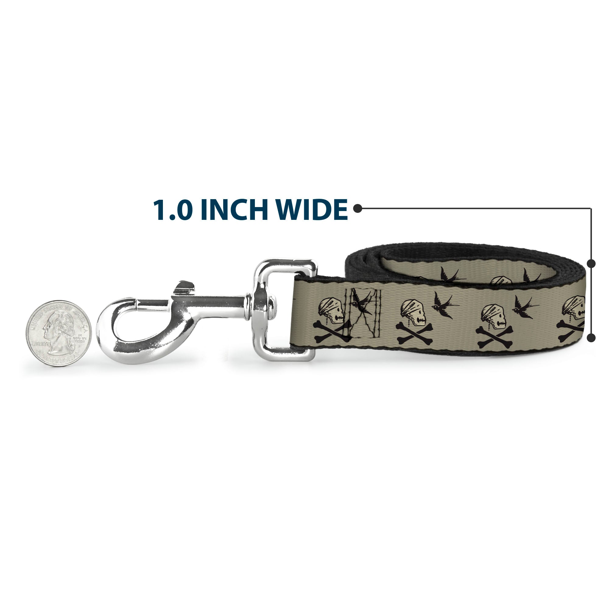 Dog Leash - Jack Sparrows Flag Icons Grays