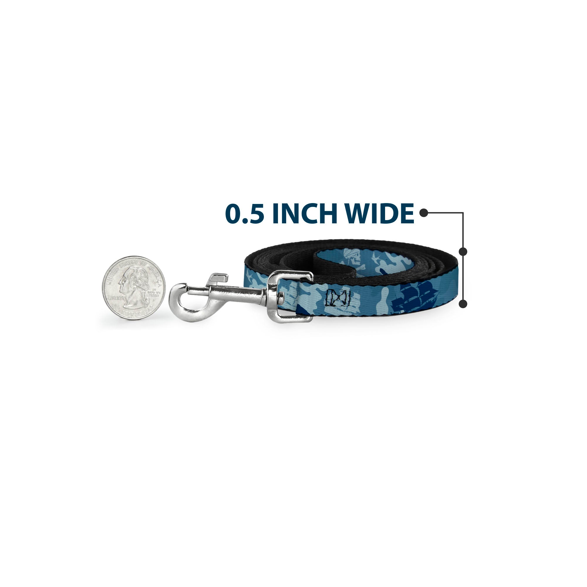 Dog Leash - Jack Sparrows Flag Icons/Black Pearl/Sharks Blues