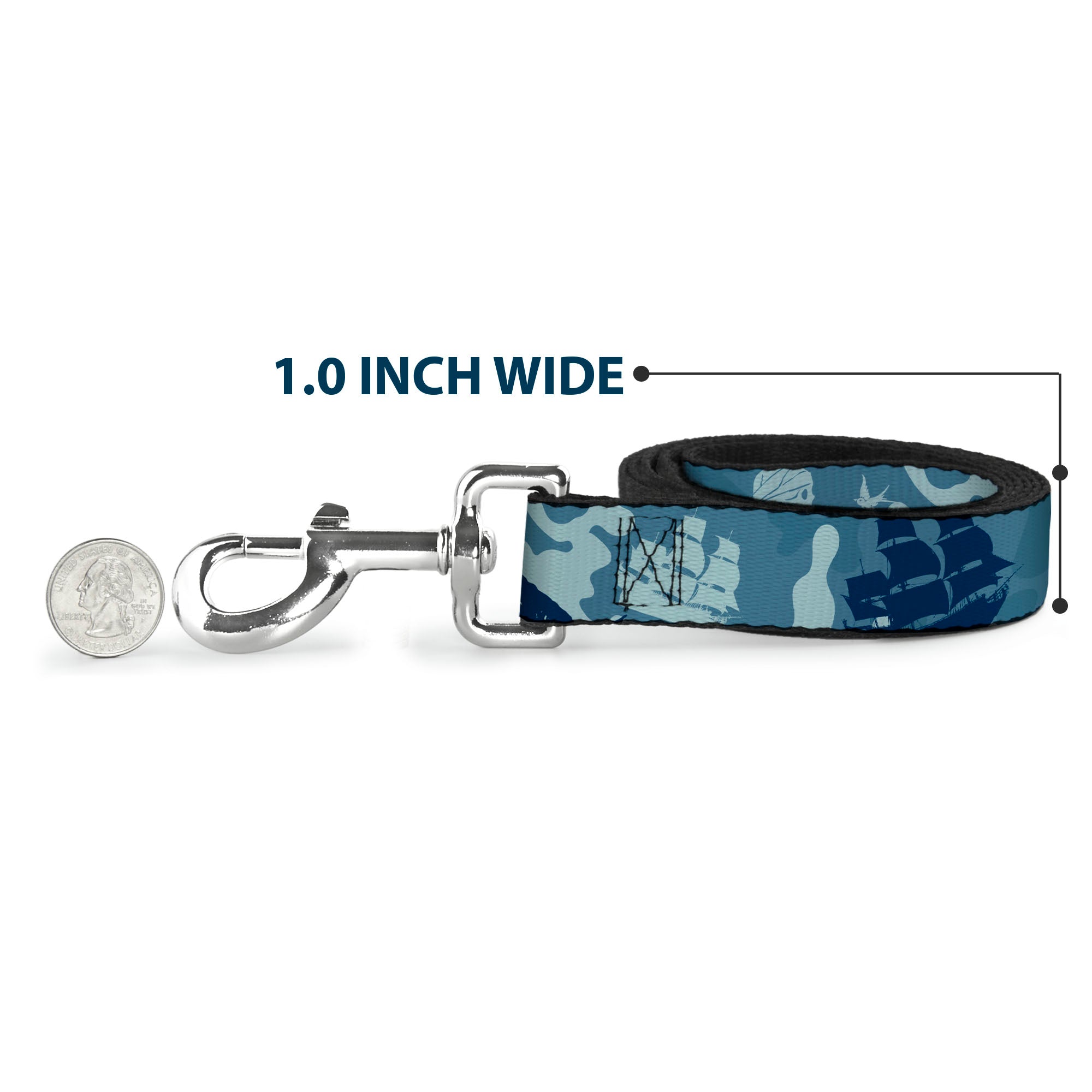 Dog Leash - Jack Sparrows Flag Icons/Black Pearl/Sharks Blues