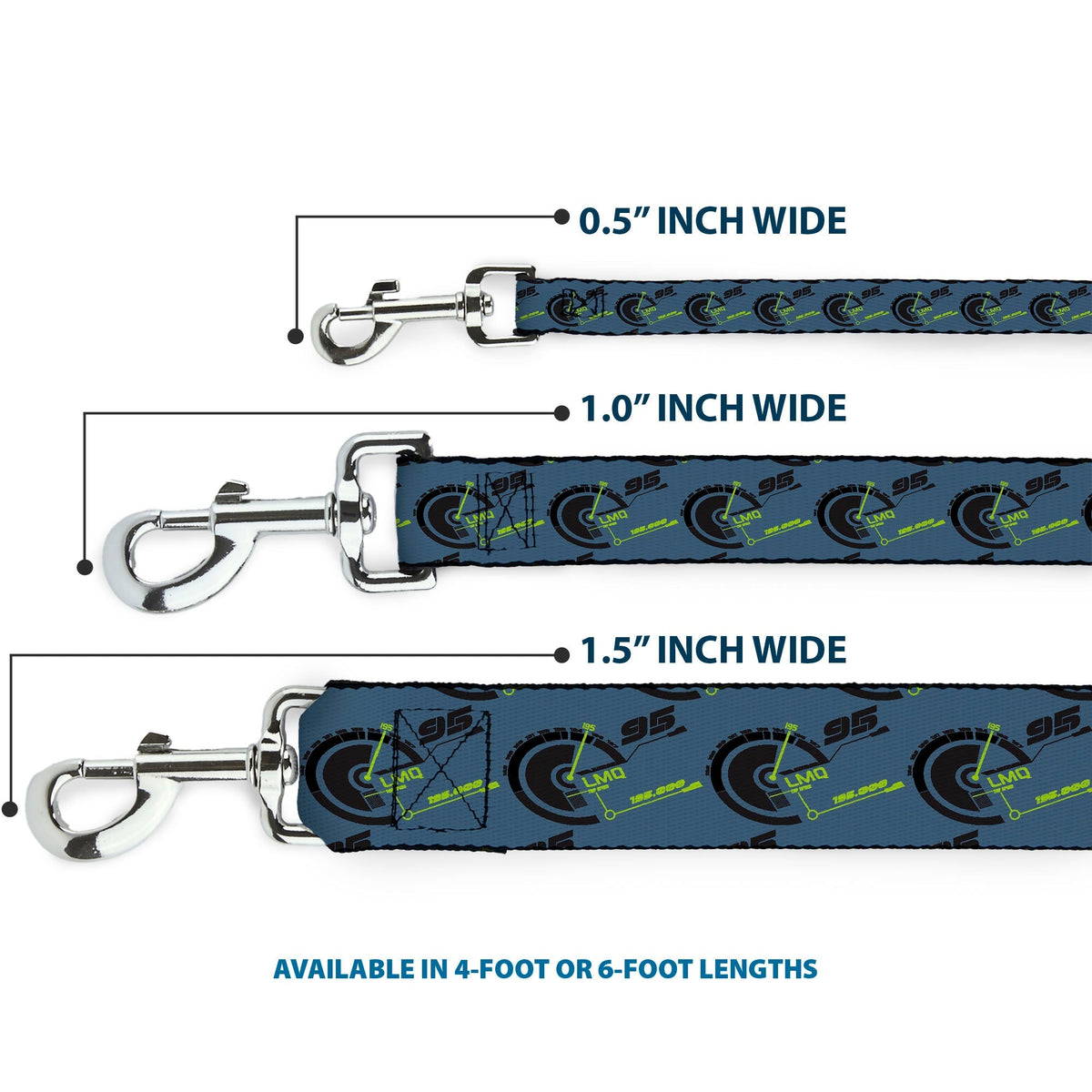 Dog Leash - Cars 3 LMQ/95 Tachometer Blue/Black/Green 