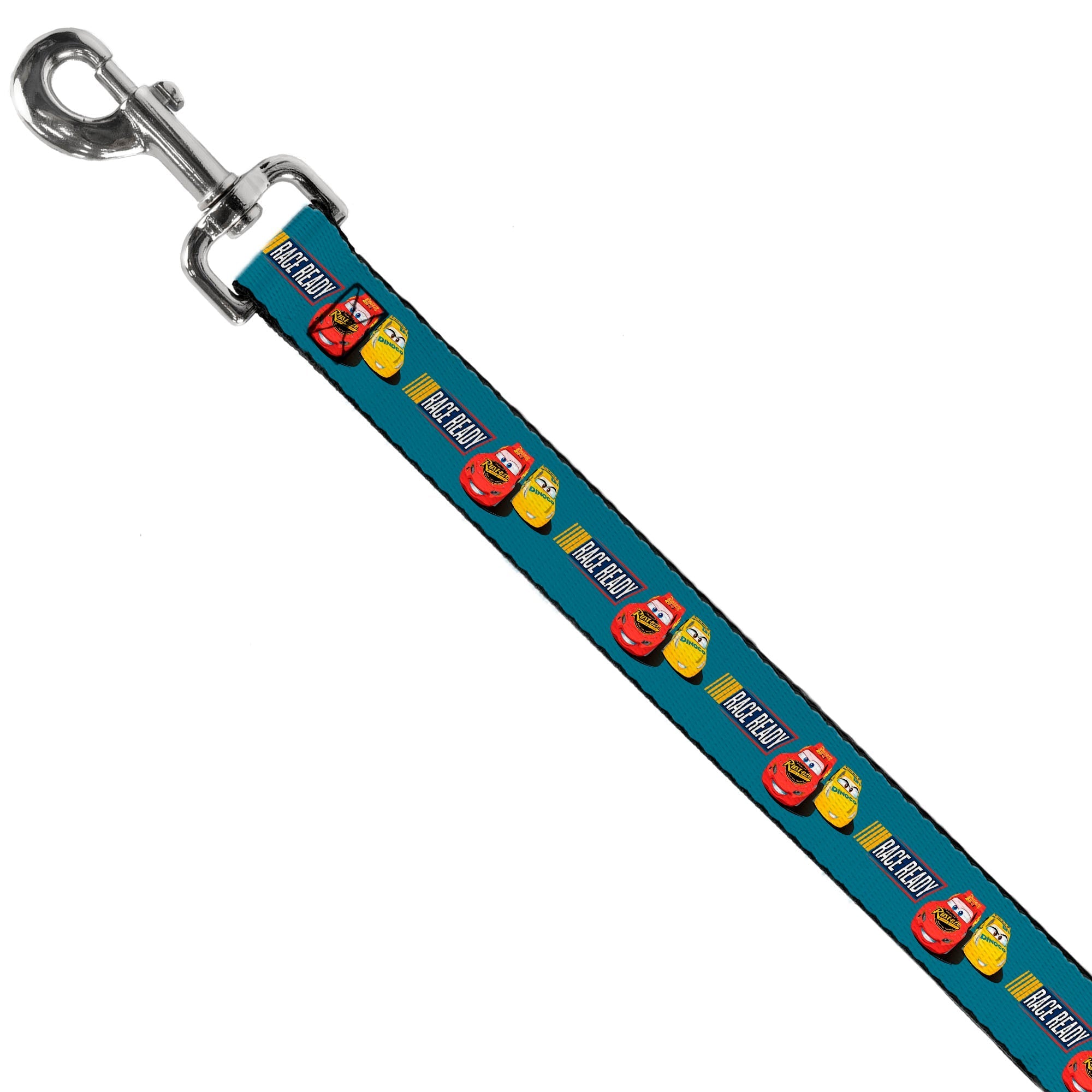 Dog Leash - Cars 3 Lightning McQueen/Cruz Ramirez Pose RACE READY Blue/Yellow/Red 
