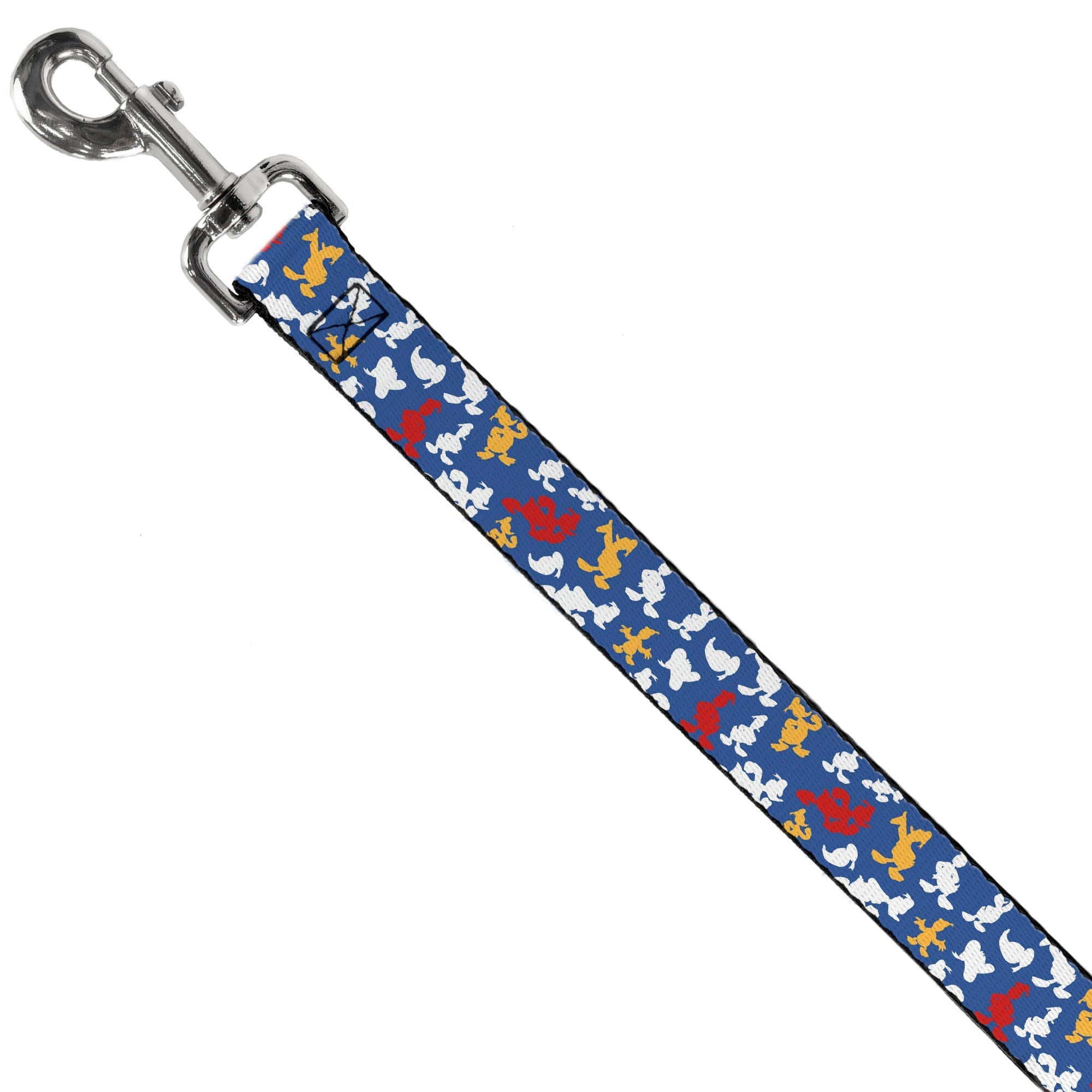 Dog Leash - Donald Duck Face/Poses Scattered Blue/White/Red/Yellow 