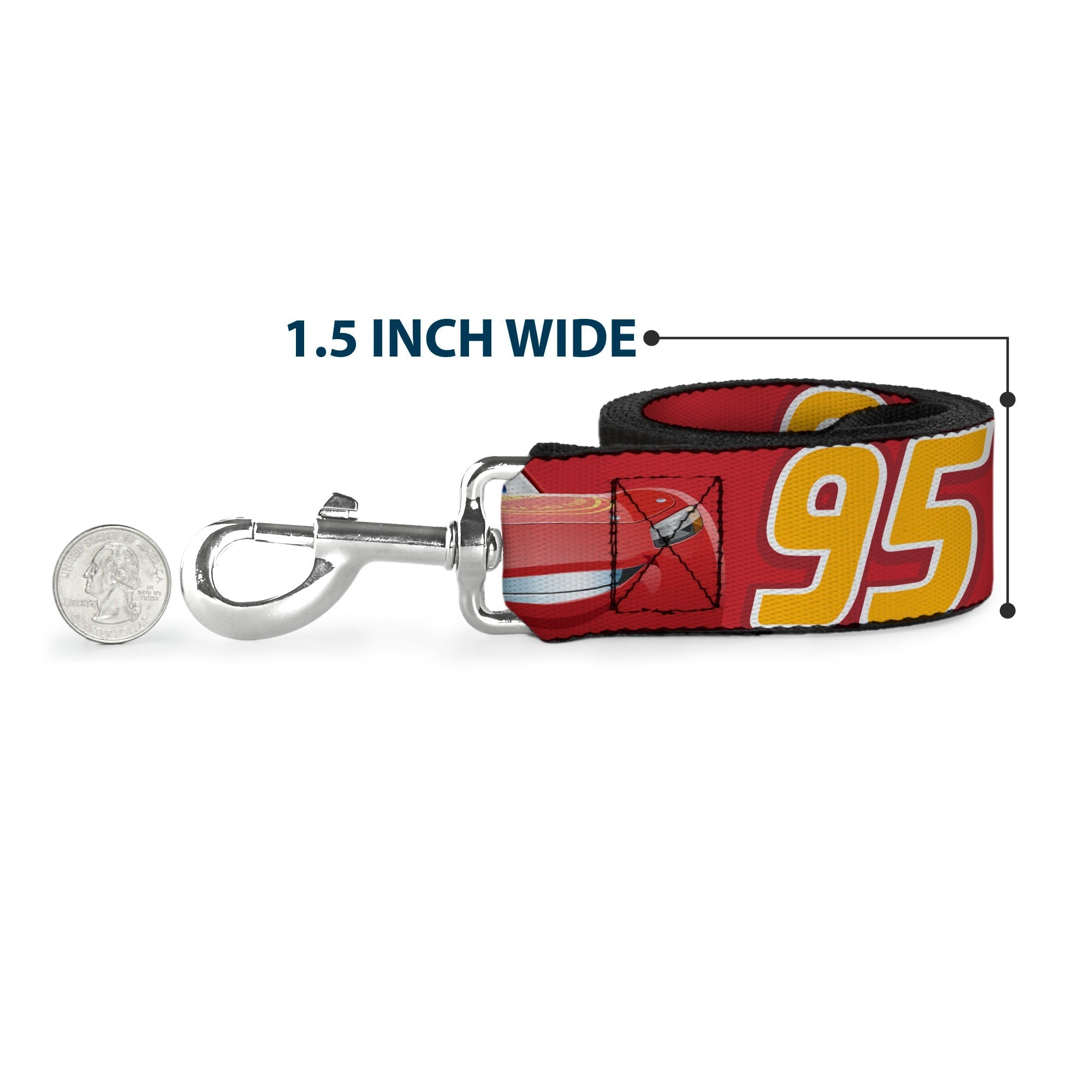 Dog Leash - Donald Duck Face/Poses Scattered Blue/White/Red/Yellow 
