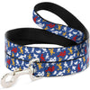 Buckle-Down Disney Donald Duck Face & Poses Blue/White/Red Dog Leash