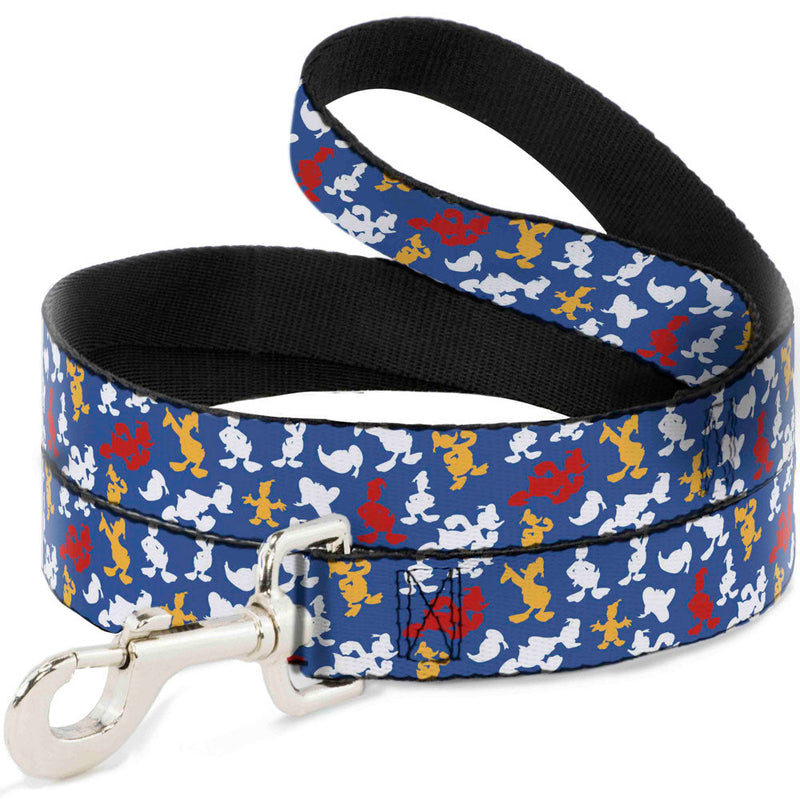 Dog Leash - Donald Duck Face/Poses Scattered Blue/White/Red/Yellow 