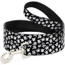 Dog Leash - Mickey Mouse Hand Gestures2 Scattered Black/White