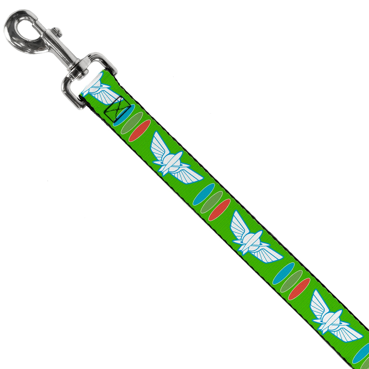 Dog Leash - Toy Story Buzz Lightyear Bounding Space Ranger Logo/Buttons Green/White/Blue/Red 