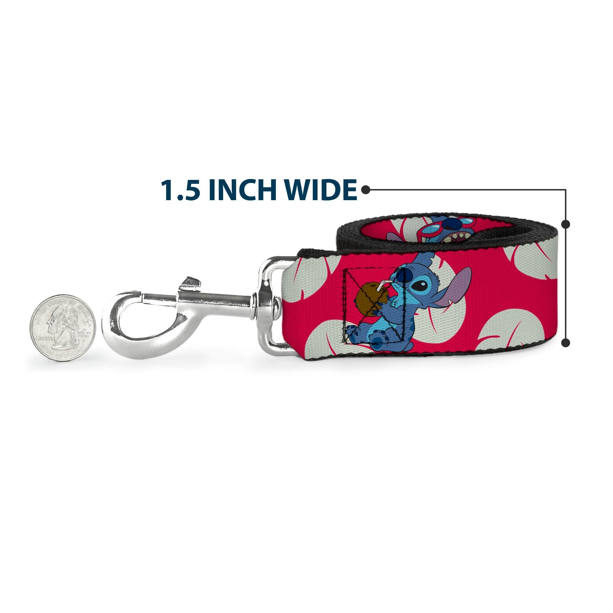 Dog Leash - Toy Story Buzz Lightyear Space Ranger Logo/Striping Red/White/Green/Purple
