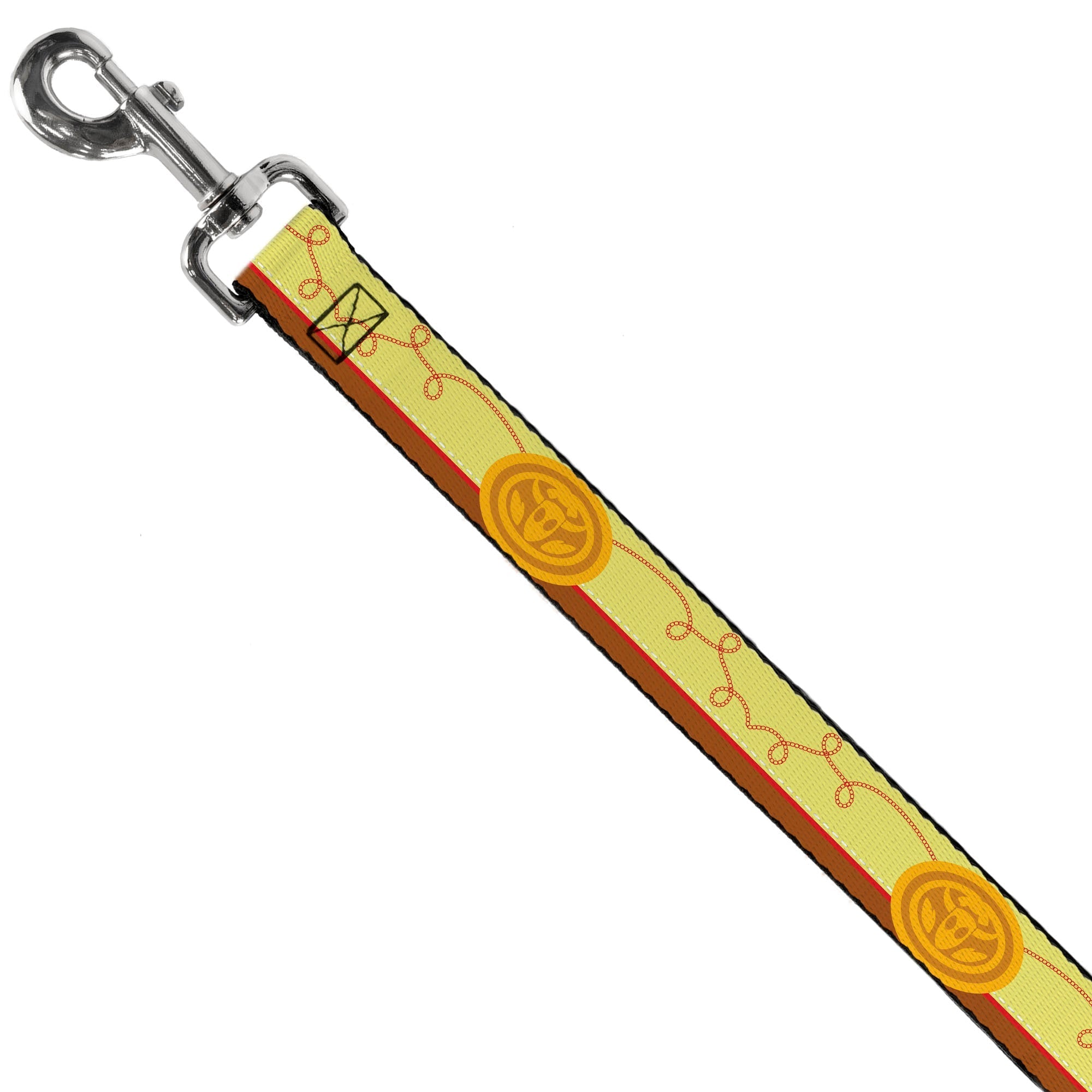 Dog Leash - Toy Story Jessie Bounding Cowboy Buckle Lasso Stripe Yellow/Red/Brown 