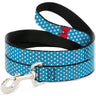 Dog Leash - Minnie Mouse Bow Dots Blue/Black/White/Red