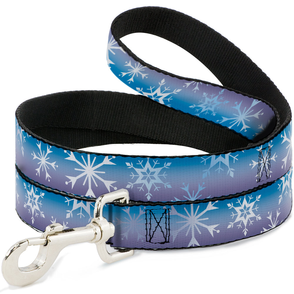 Dog Leash - Frozen II Snowflakes Blues/Purples/White 
