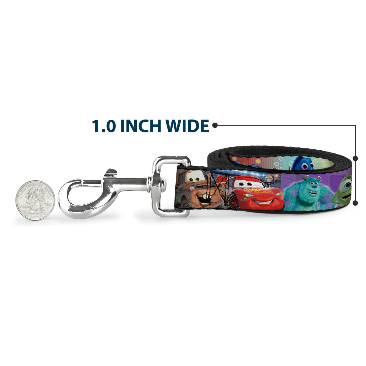 Dog Leash - Disney Pixar 7-Movie Character Collage 