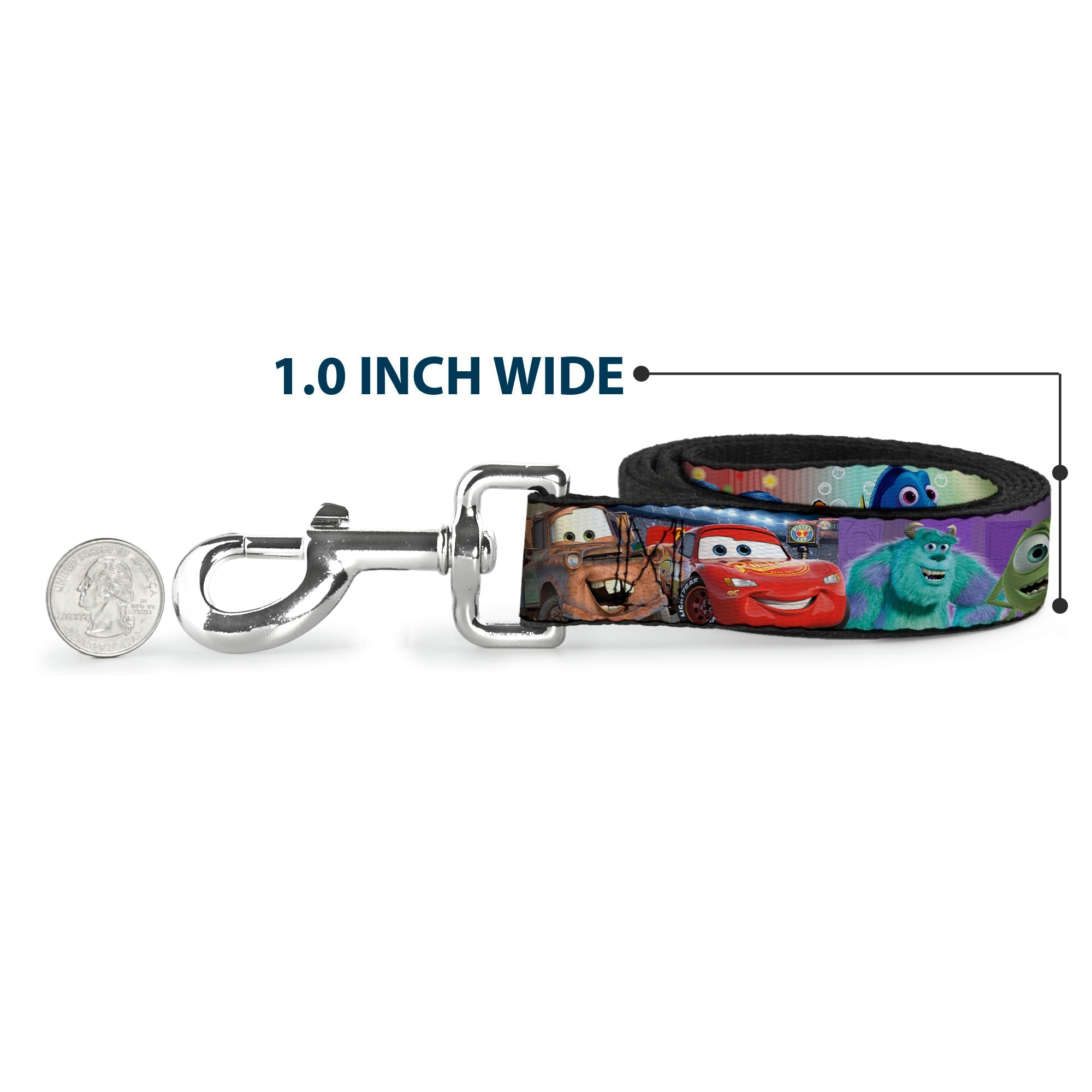 Dog Leash - Disney Pixar 7-Movie Character Collage 