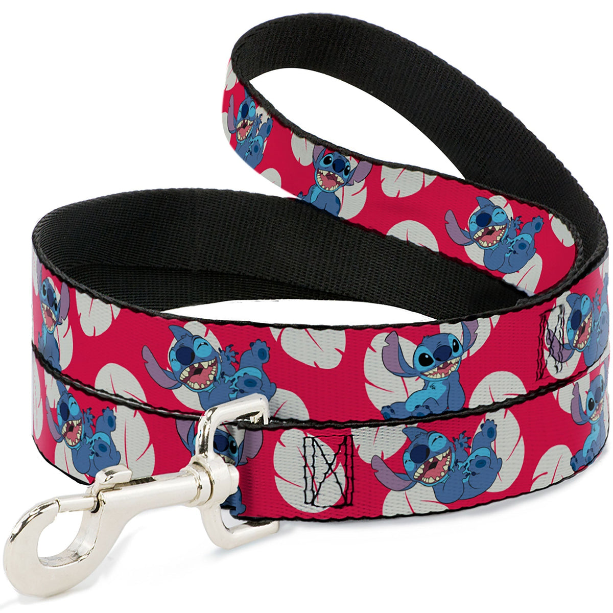 Dog Leash - Lilo & Stitch Stitch 4-Poses/Lilo Dress Leaves Red/Ivory 