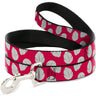 Dog Leash - Lilo & Stitch Bounding Lilo Dress Leaves Red/Ivory