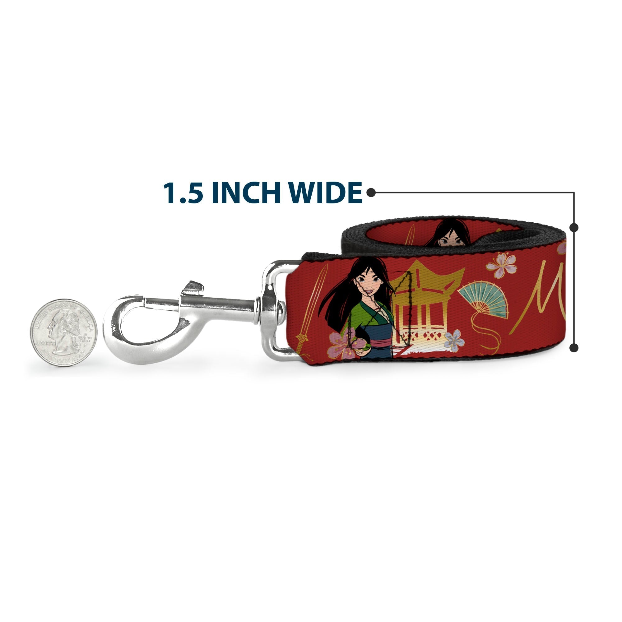 Dog Leash - Monsters Inc. Mike 4-Icons Greens/Black/White