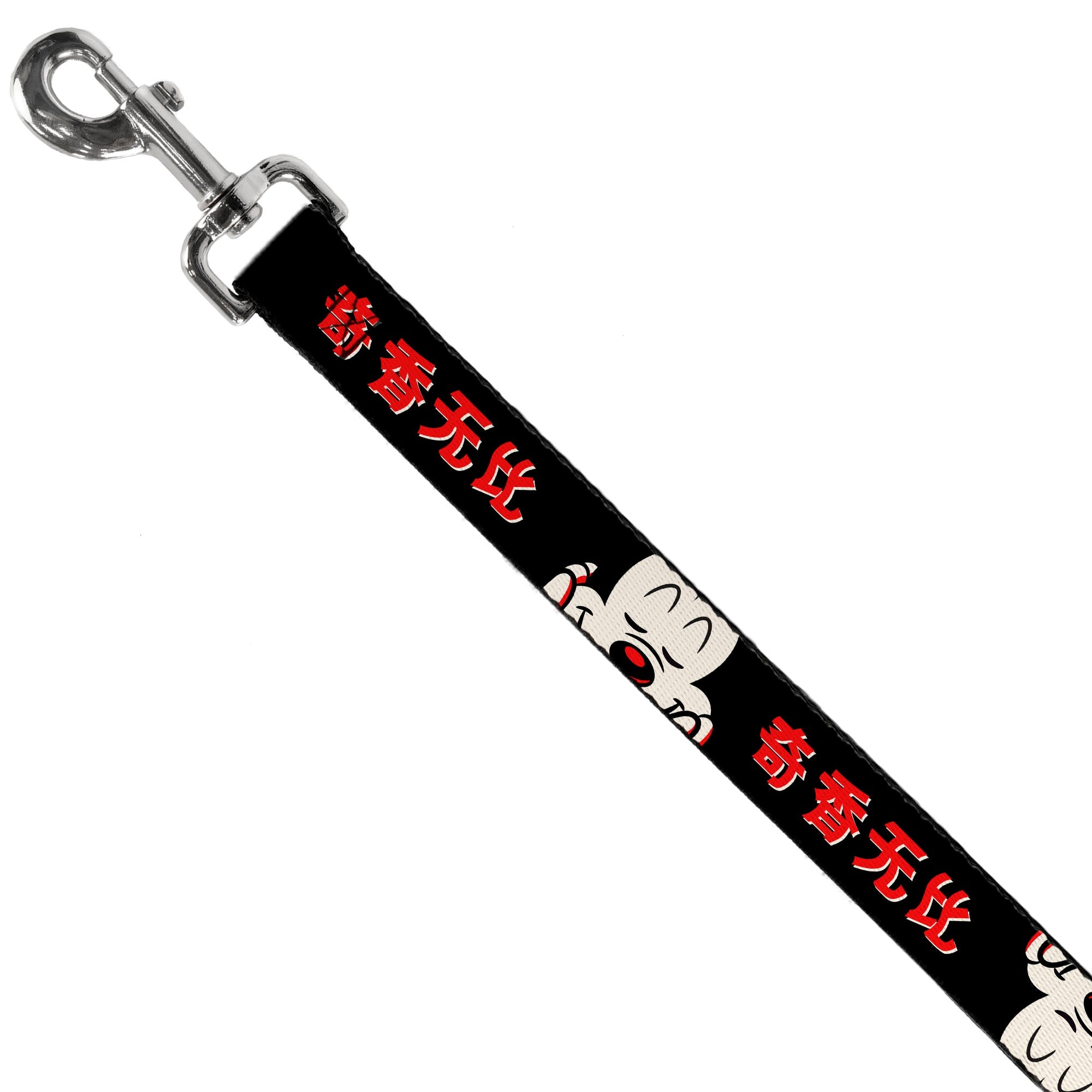 Dog Leash - Mickey Mouse Smelling Pose Black/White/Reds - HT Animal Supply
