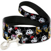 Dog Leash - Disney The Sensational Six Smiling Faces Black