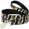 Buckle-Down Disney Wall-E Poses & Stripe Black/White Dog Leash