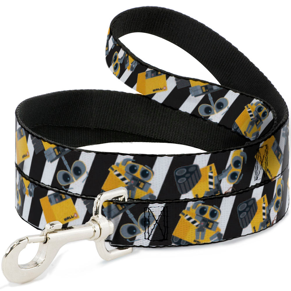 Dog Leash - Wall-E Poses/Stripe Black/White 