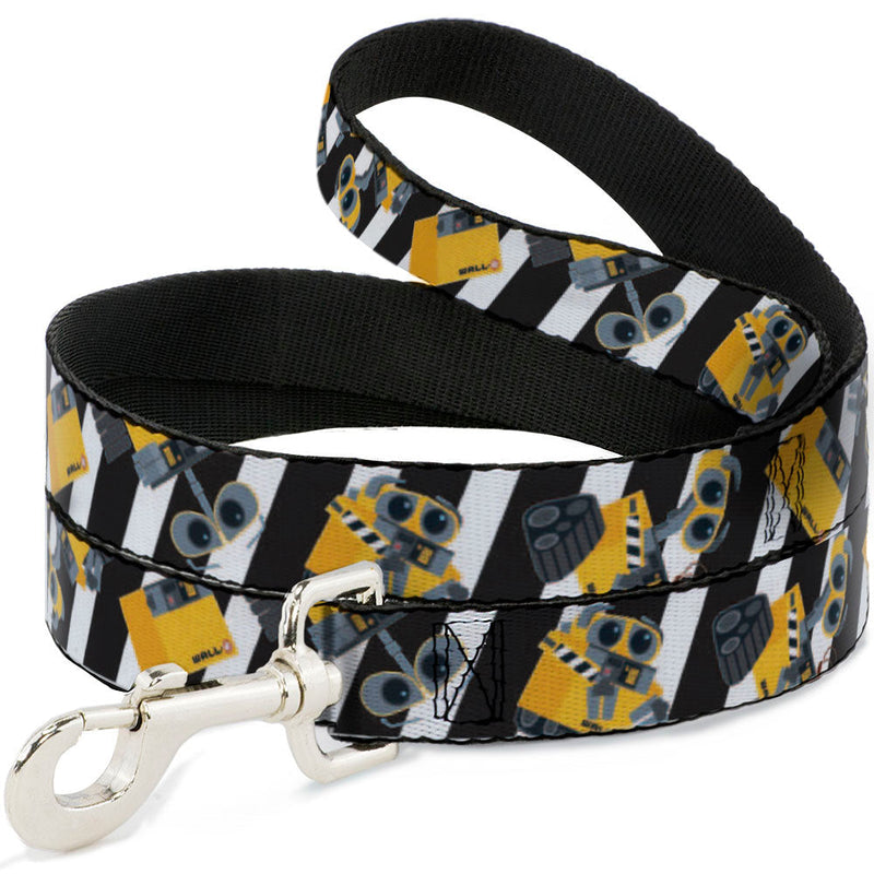 Dog Leash - Wall-E Poses/Stripe Black/White 