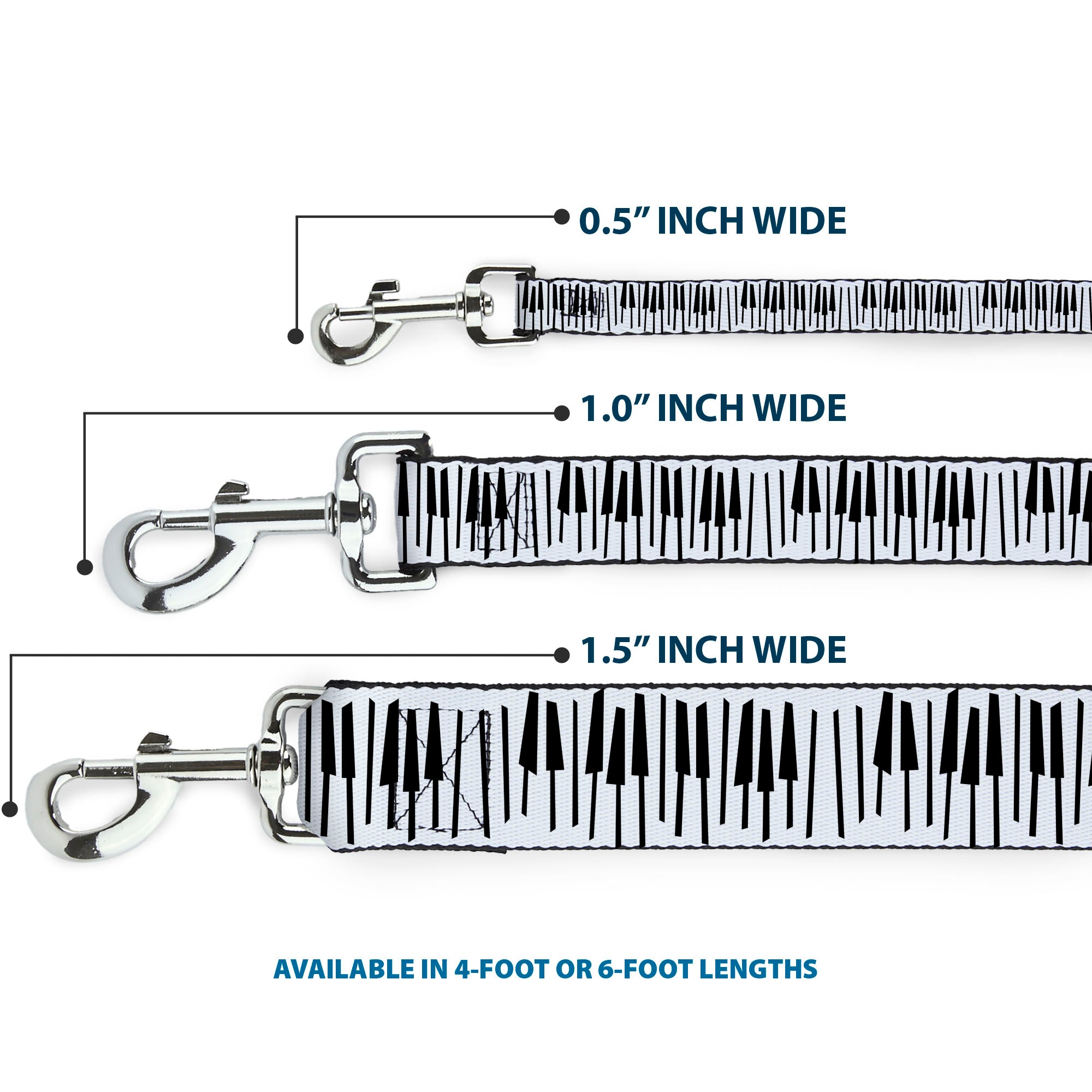 Dog Leash - Soul Piano Keys White/Black 
